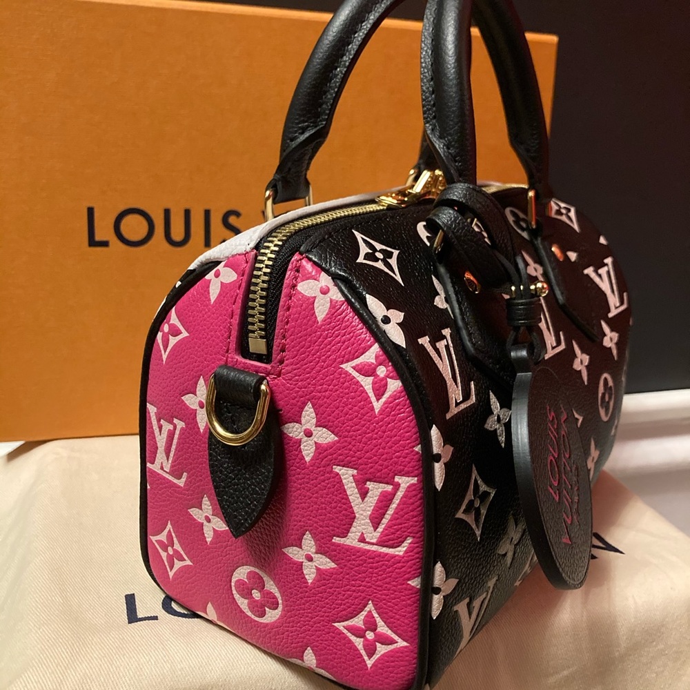 ✨HOST PICK✨LOUIS VUITTON Speedy Bandouliere 20 Bag Black Pink White✨HOST PICK✨ - Picture 4 of 7